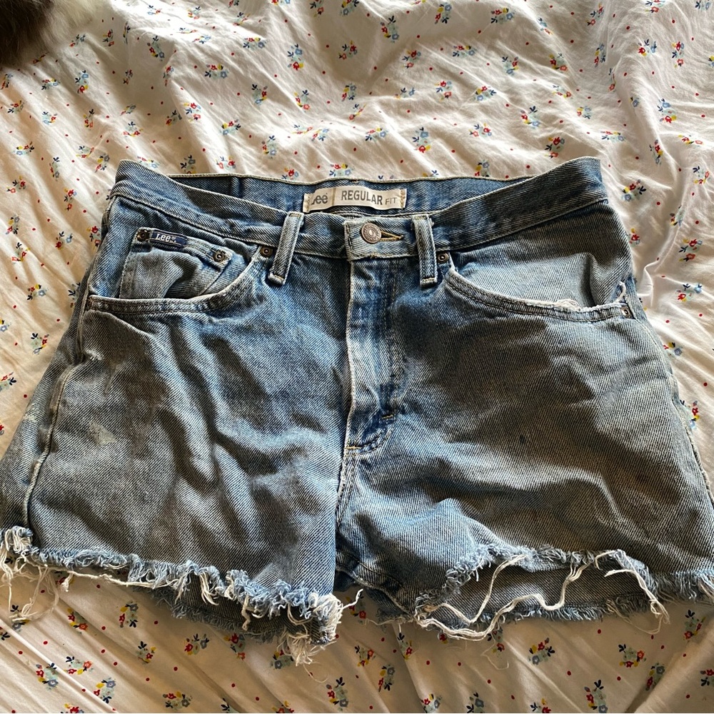 Vintage denim high waisted shorts